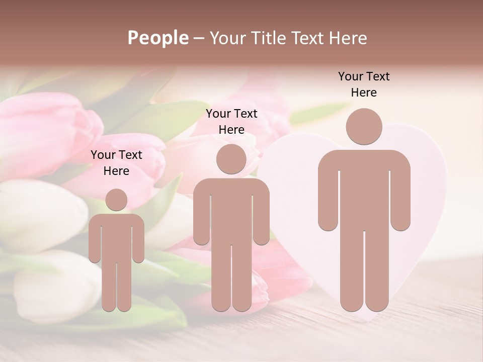 Gruss Geschenkkarte Blumenstrau PowerPoint Template