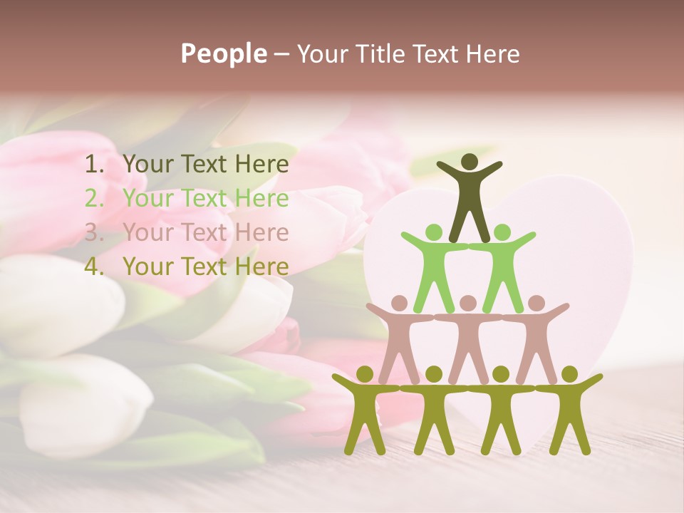 Gruss Geschenkkarte Blumenstrau PowerPoint Template