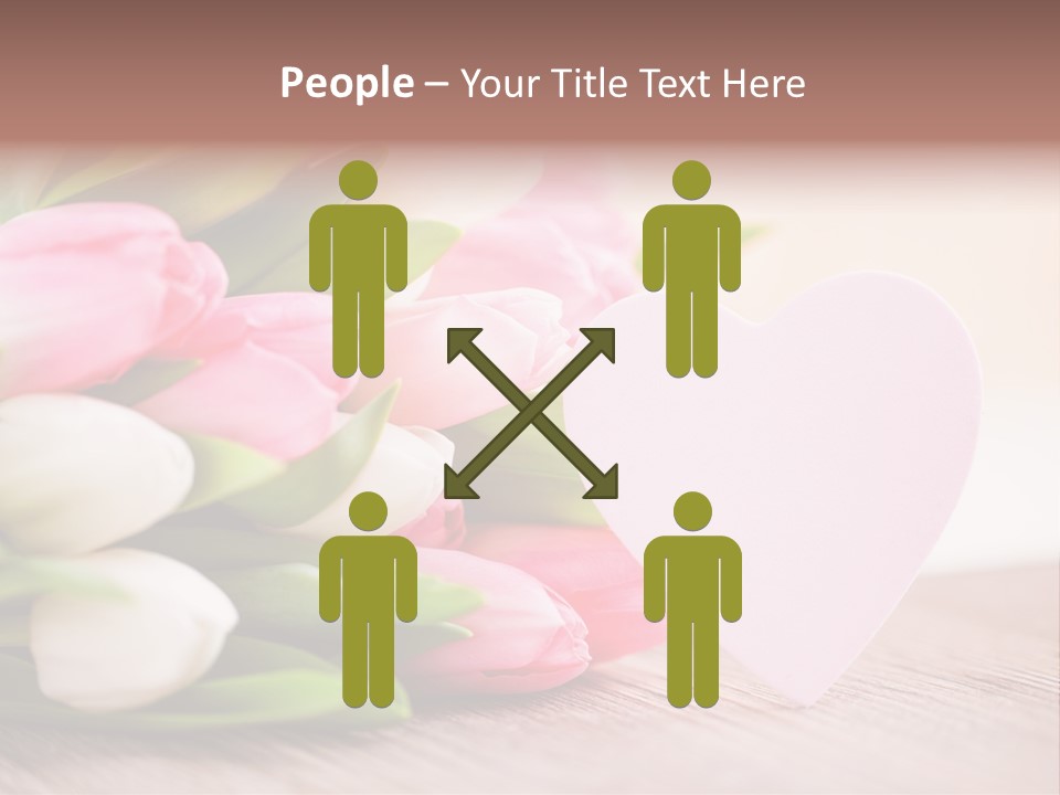 Gruss Geschenkkarte Blumenstrau PowerPoint Template