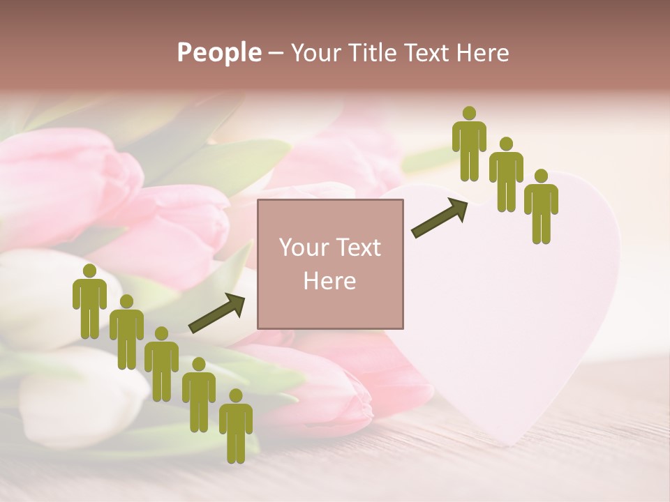 Gruss Geschenkkarte Blumenstrau PowerPoint Template