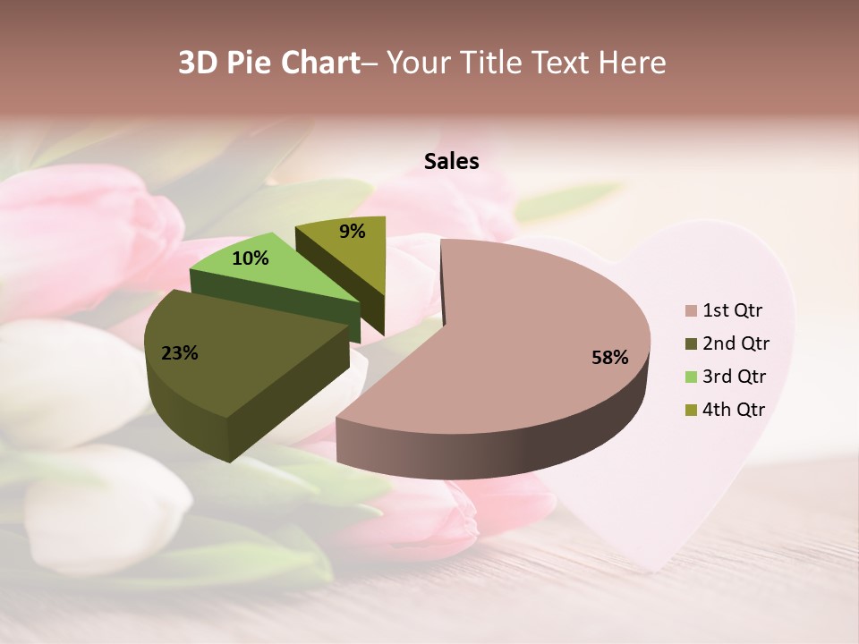 Gruss Geschenkkarte Blumenstrau PowerPoint Template