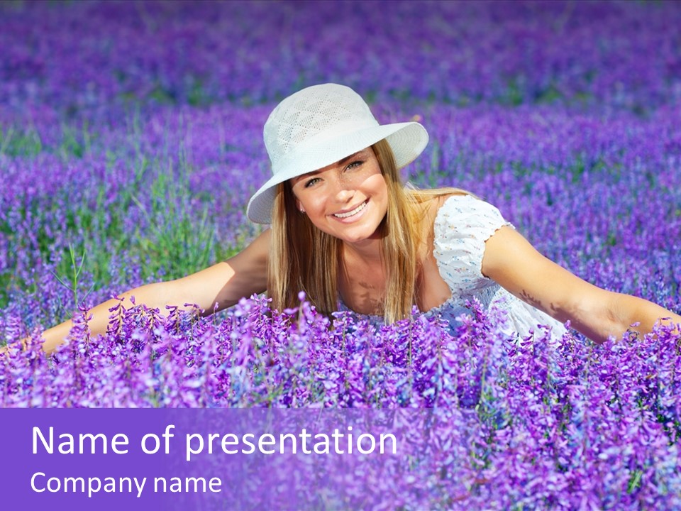 Smile Purple Down PowerPoint Template