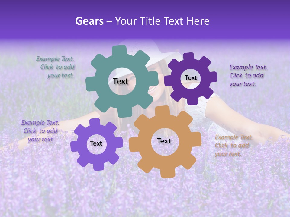 Smile Purple Down PowerPoint Template