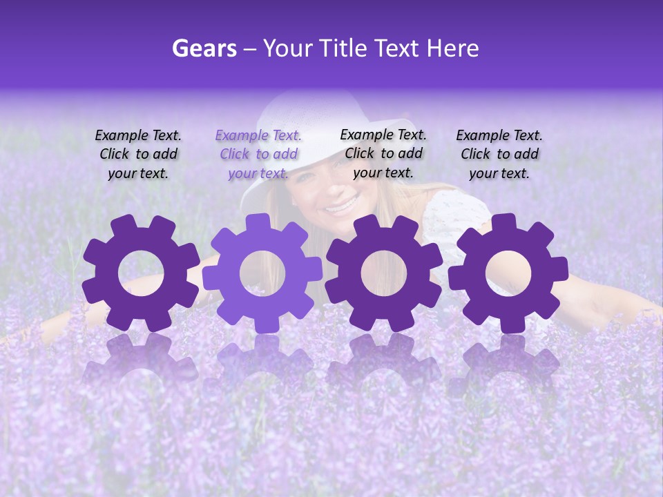 Smile Purple Down PowerPoint Template