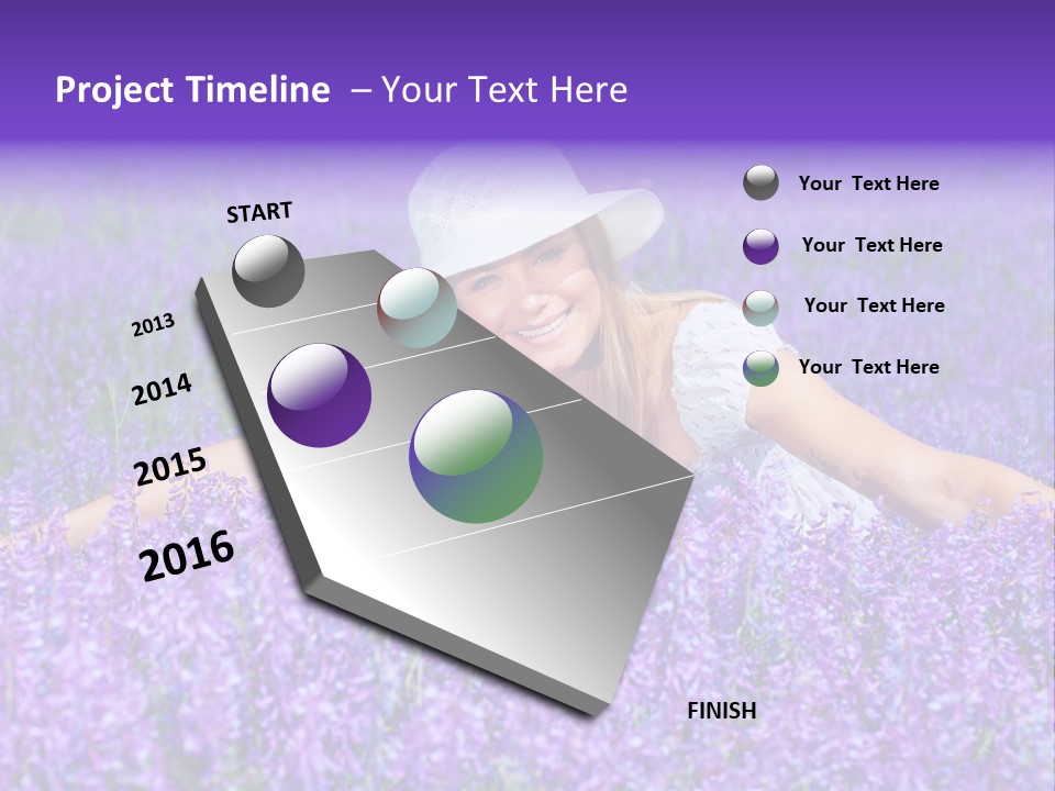 Smile Purple Down PowerPoint Template