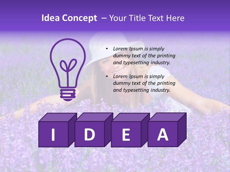 Smile Purple Down PowerPoint Template