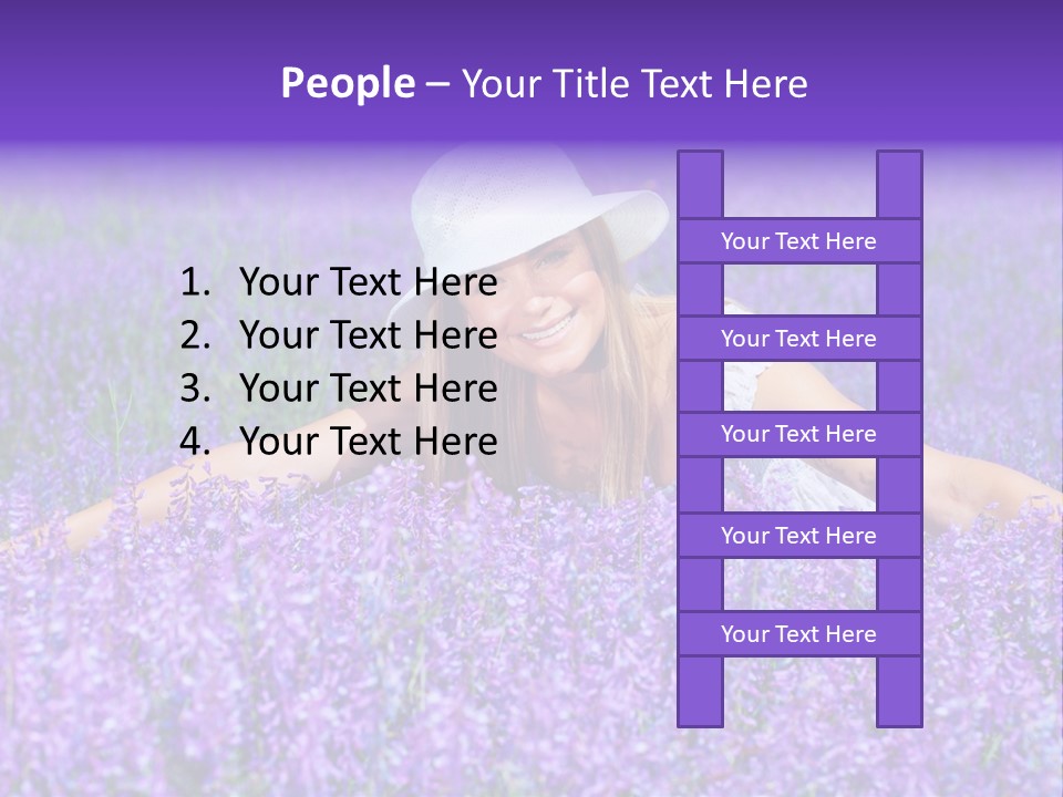 Smile Purple Down PowerPoint Template