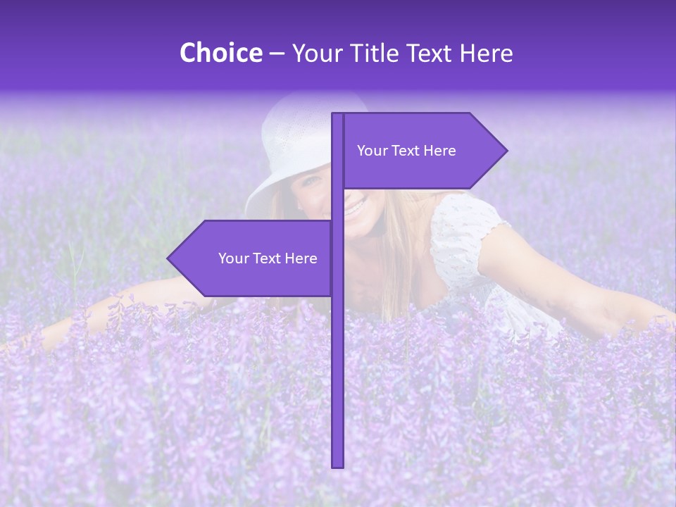 Smile Purple Down PowerPoint Template