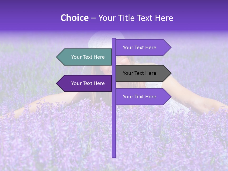 Smile Purple Down PowerPoint Template
