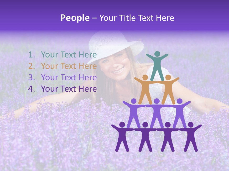 Smile Purple Down PowerPoint Template