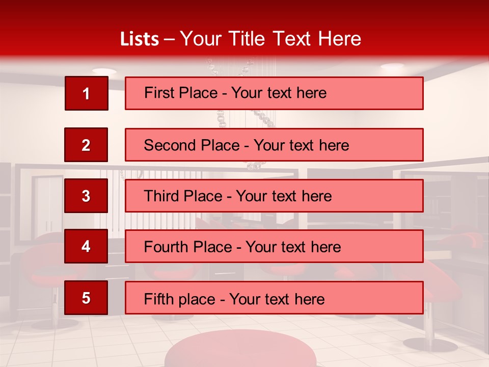 Chair Stylish Reflection PowerPoint Template