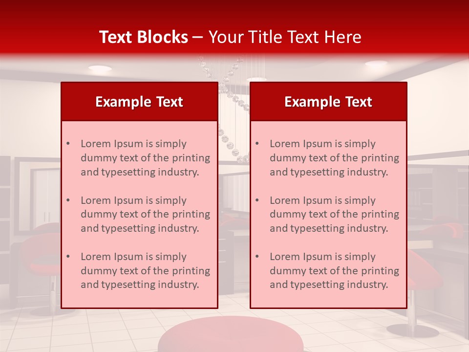 Chair Stylish Reflection PowerPoint Template