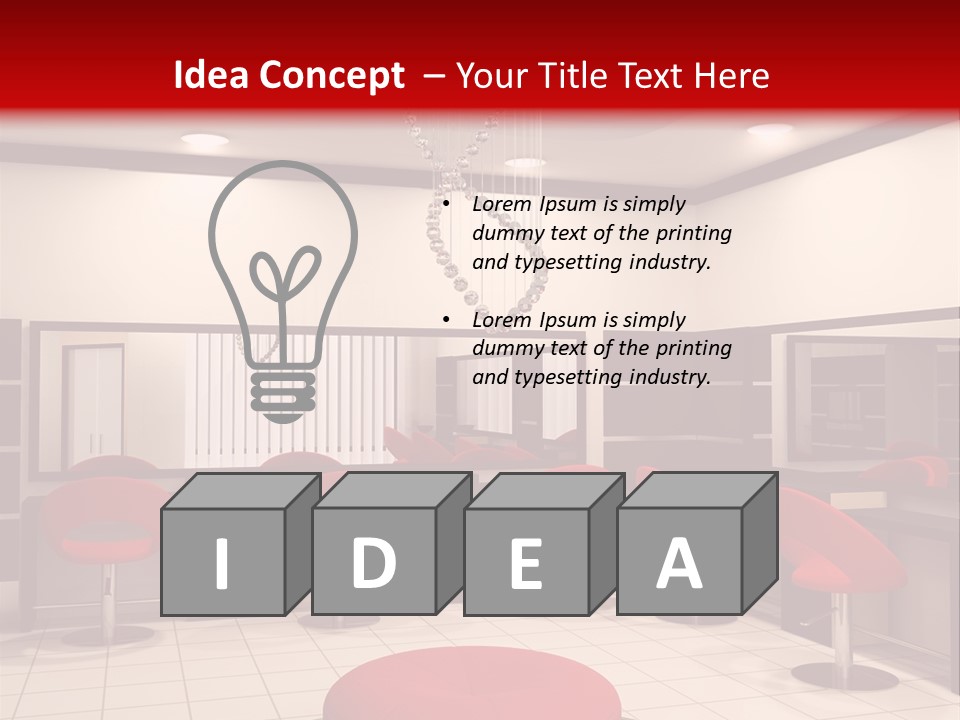 Chair Stylish Reflection PowerPoint Template