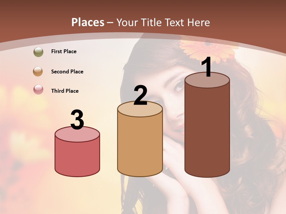 Hintergrund Ausstrahlung Frau PowerPoint Template