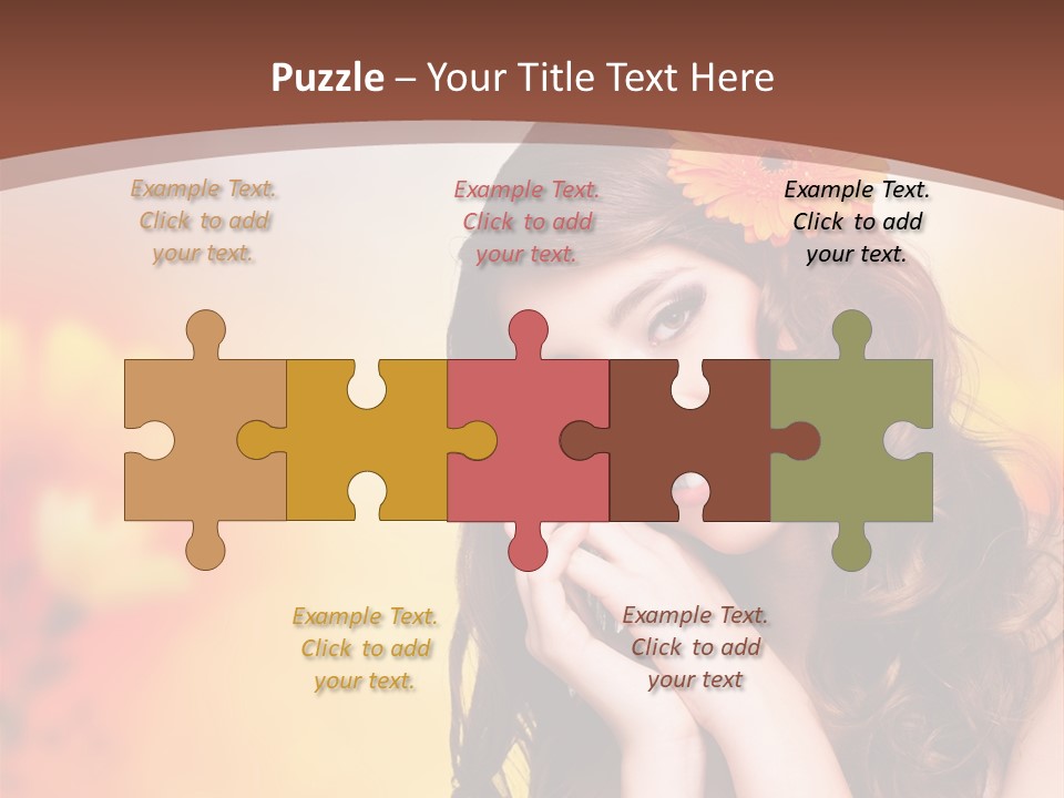 Hintergrund Ausstrahlung Frau PowerPoint Template