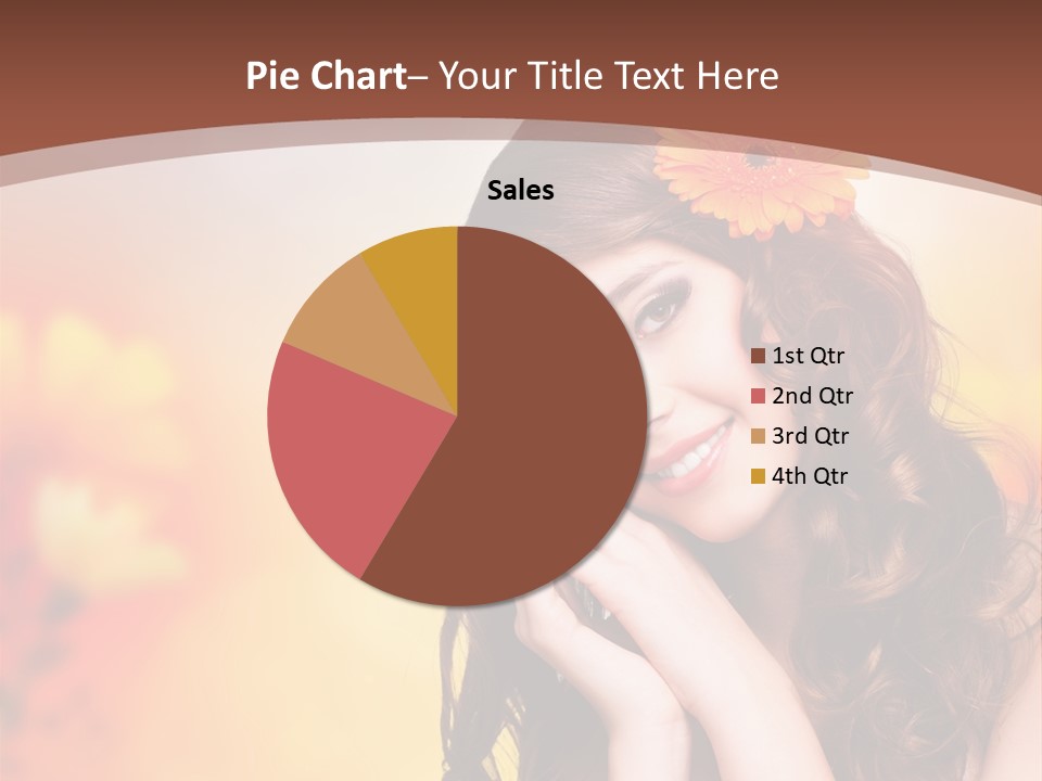 Hintergrund Ausstrahlung Frau PowerPoint Template