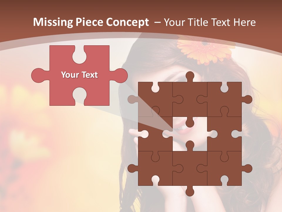 Hintergrund Ausstrahlung Frau PowerPoint Template