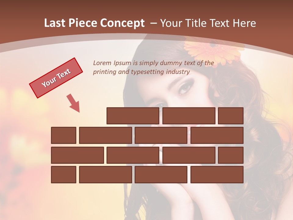 Hintergrund Ausstrahlung Frau PowerPoint Template