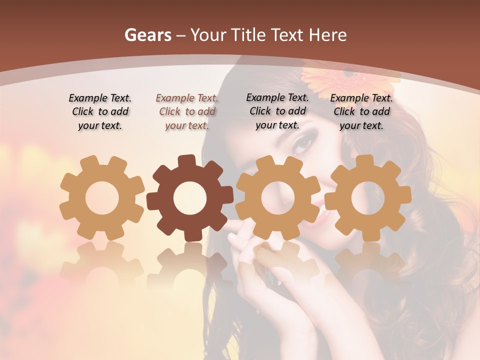 Hintergrund Ausstrahlung Frau PowerPoint Template