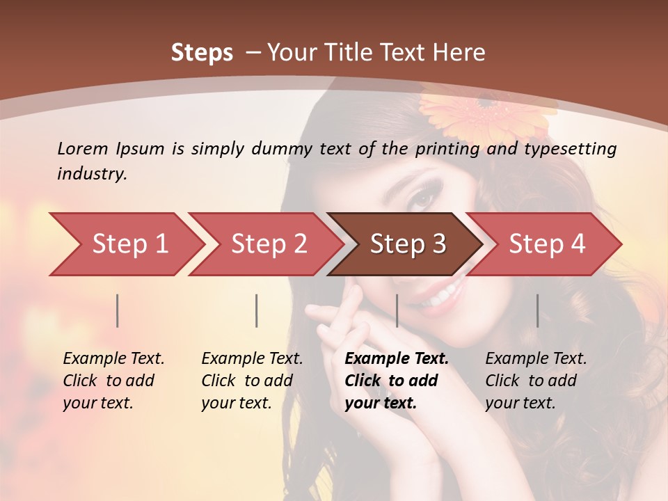 Hintergrund Ausstrahlung Frau PowerPoint Template