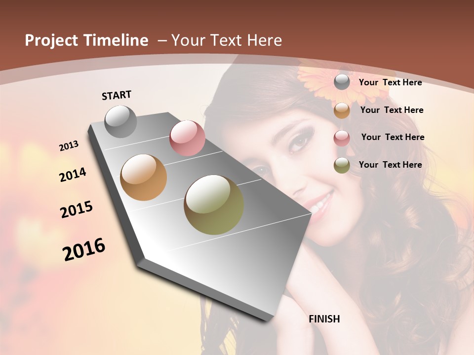 Hintergrund Ausstrahlung Frau PowerPoint Template