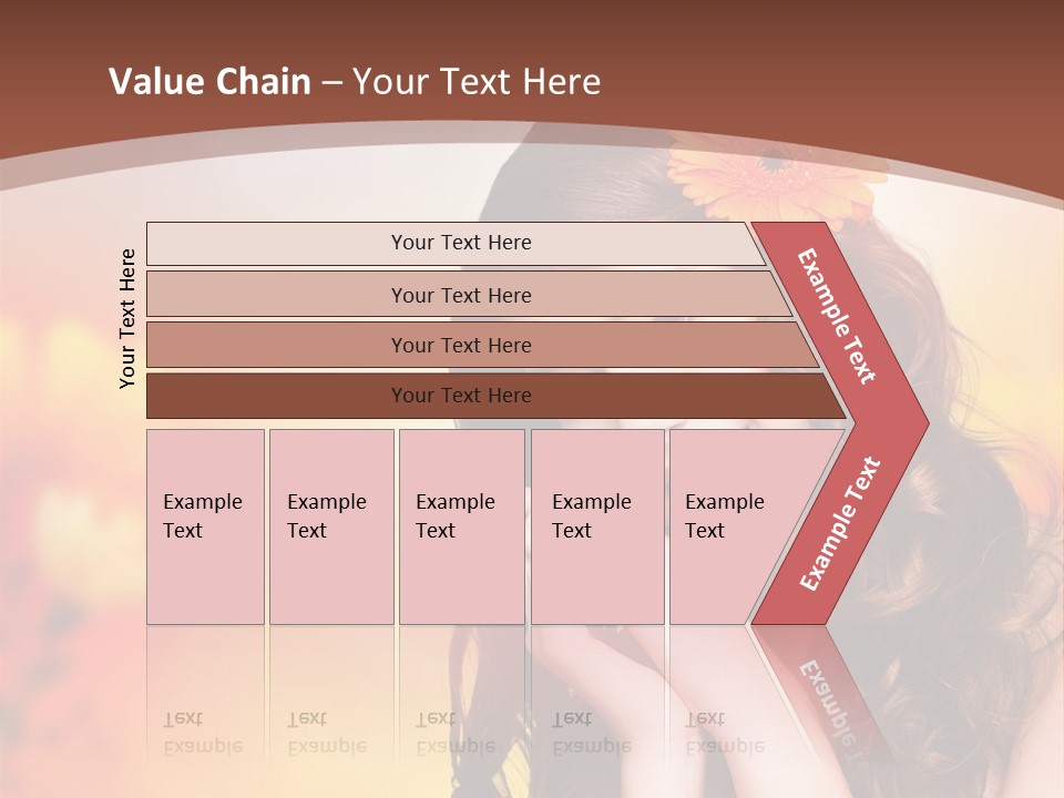 Hintergrund Ausstrahlung Frau PowerPoint Template