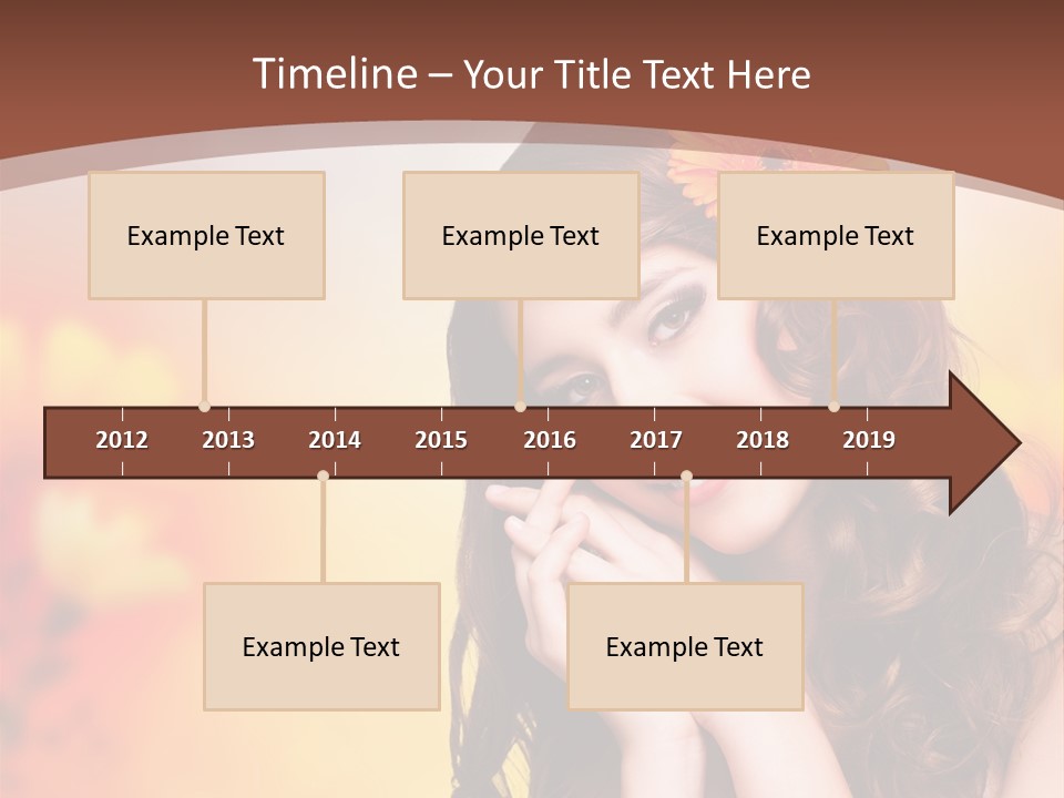 Hintergrund Ausstrahlung Frau PowerPoint Template