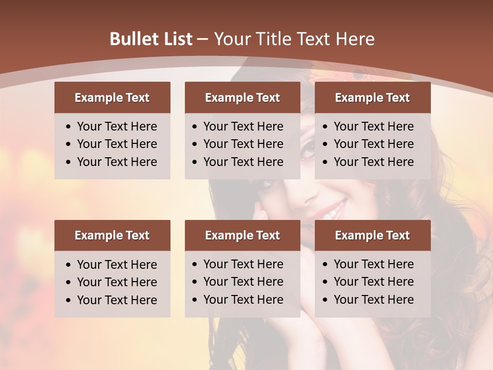 Hintergrund Ausstrahlung Frau PowerPoint Template