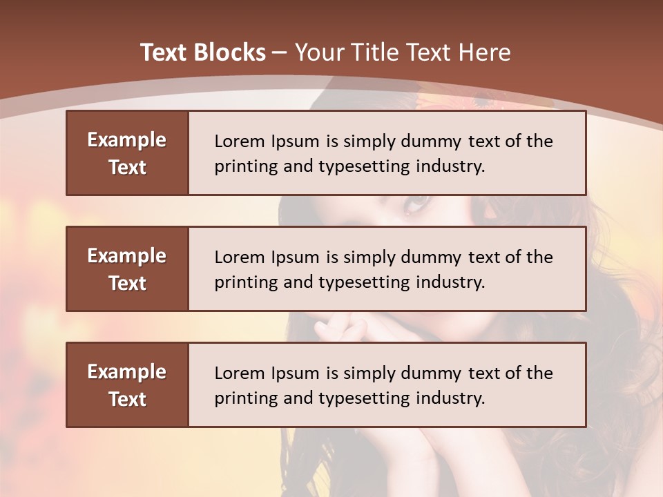 Hintergrund Ausstrahlung Frau PowerPoint Template