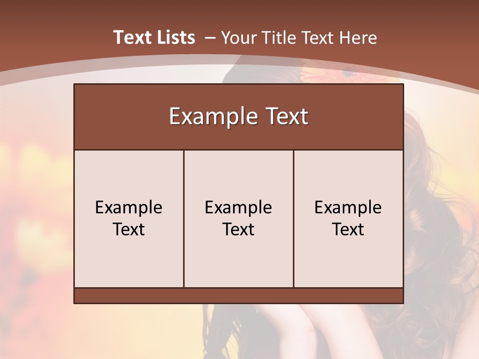 Hintergrund Ausstrahlung Frau PowerPoint Template