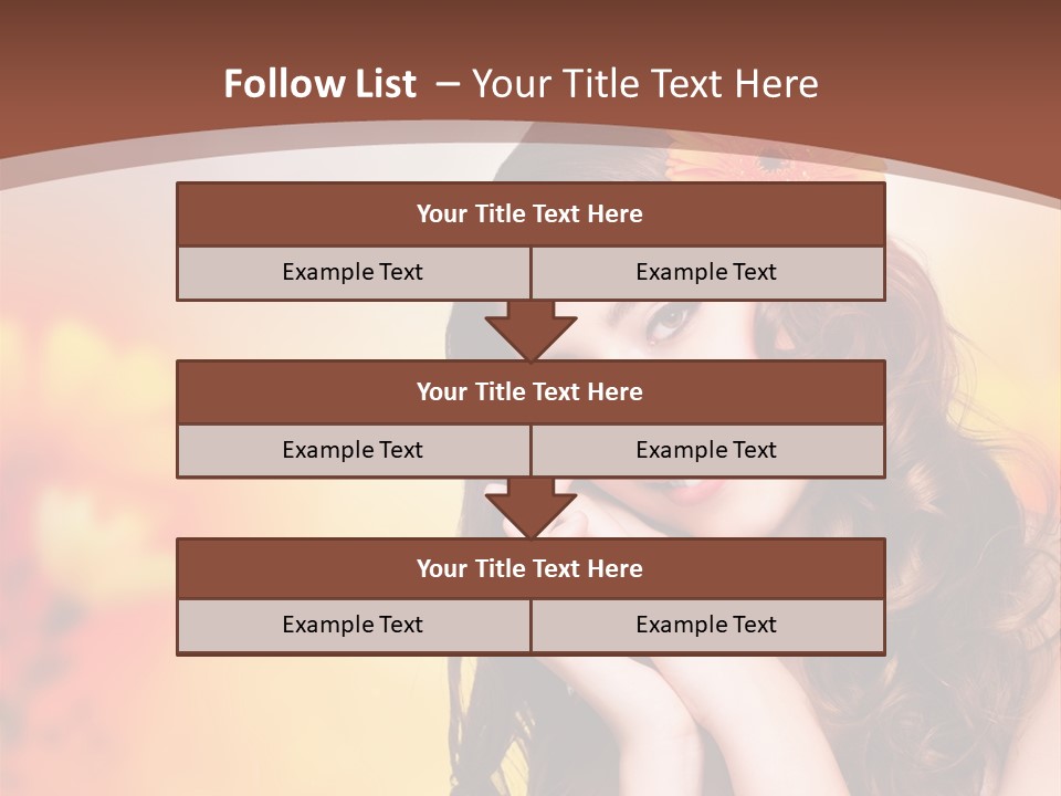 Hintergrund Ausstrahlung Frau PowerPoint Template