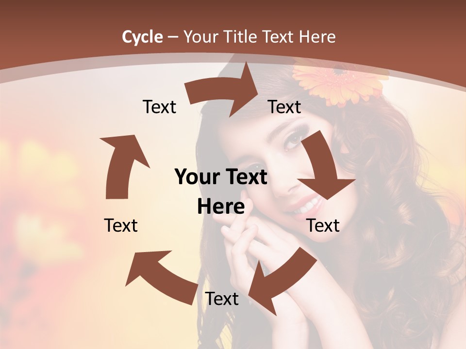 Hintergrund Ausstrahlung Frau PowerPoint Template
