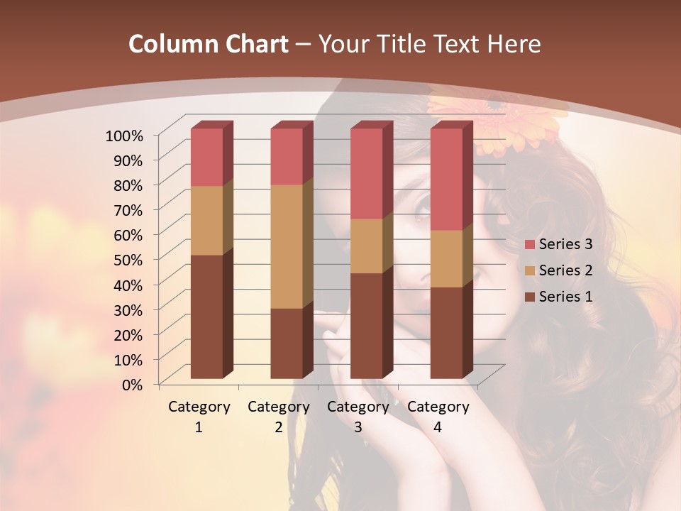 Hintergrund Ausstrahlung Frau PowerPoint Template