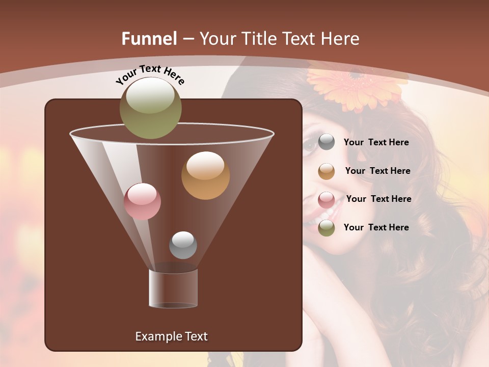 Hintergrund Ausstrahlung Frau PowerPoint Template