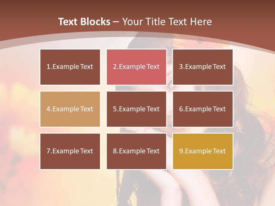 Hintergrund Ausstrahlung Frau PowerPoint Template