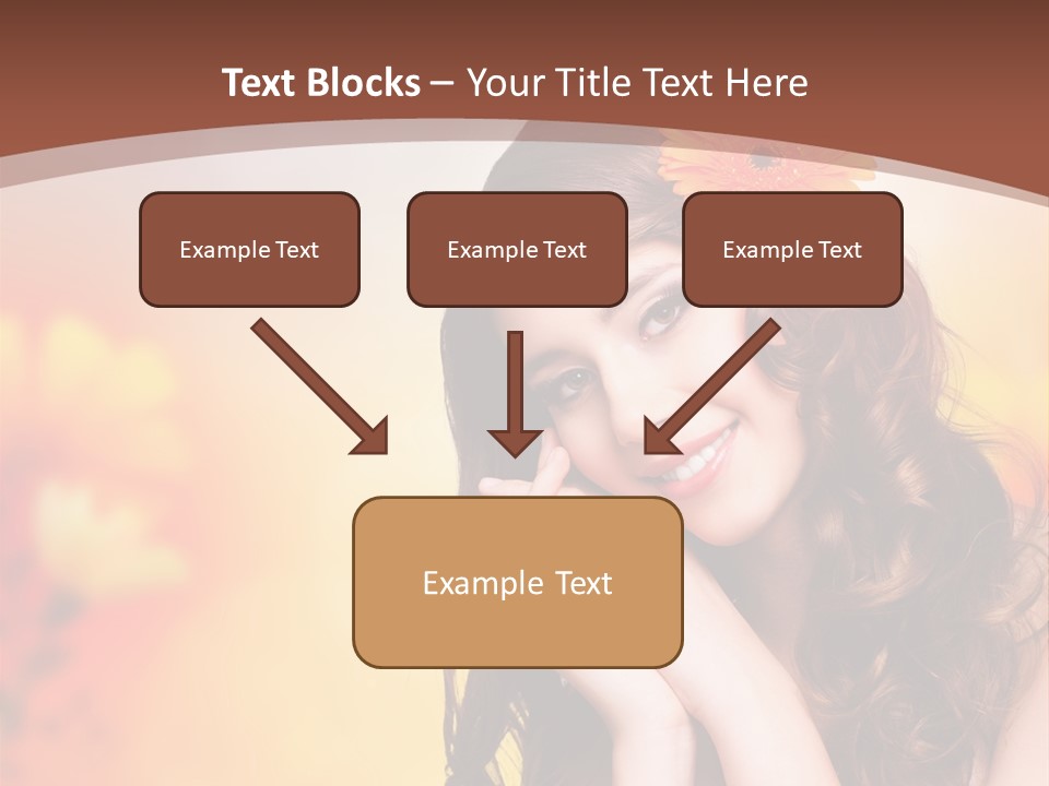 Hintergrund Ausstrahlung Frau PowerPoint Template