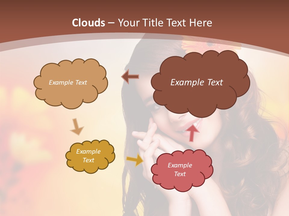 Hintergrund Ausstrahlung Frau PowerPoint Template