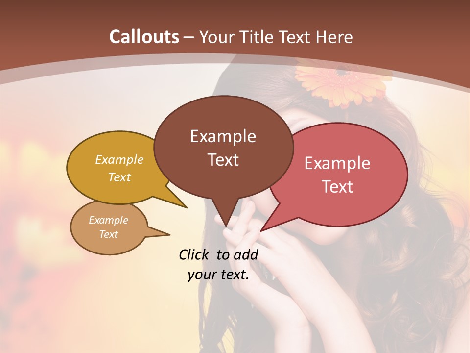 Hintergrund Ausstrahlung Frau PowerPoint Template