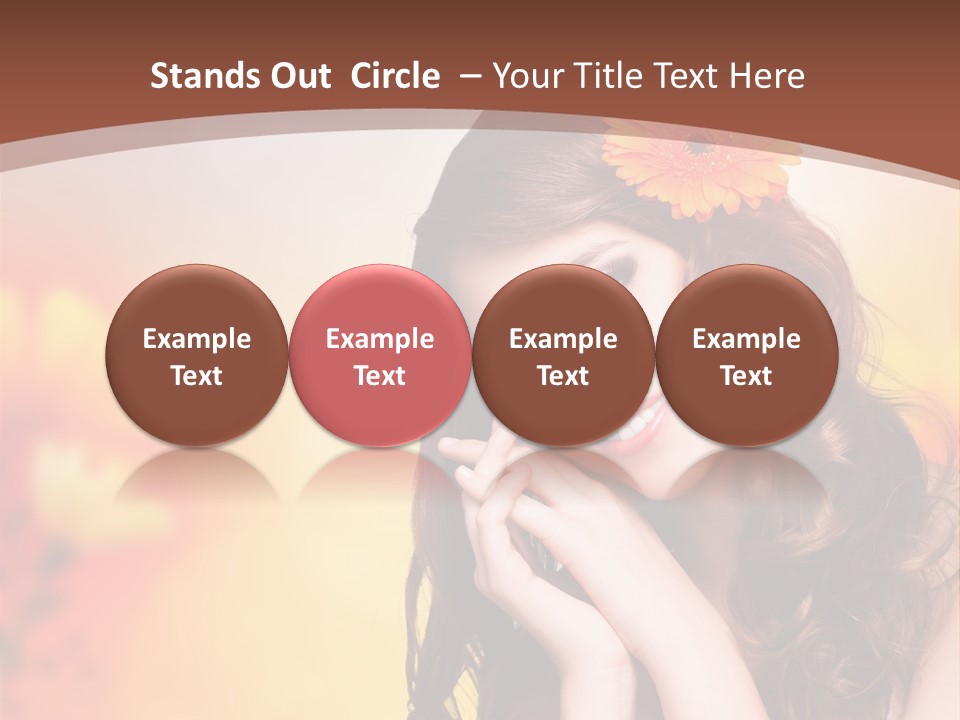 Hintergrund Ausstrahlung Frau PowerPoint Template