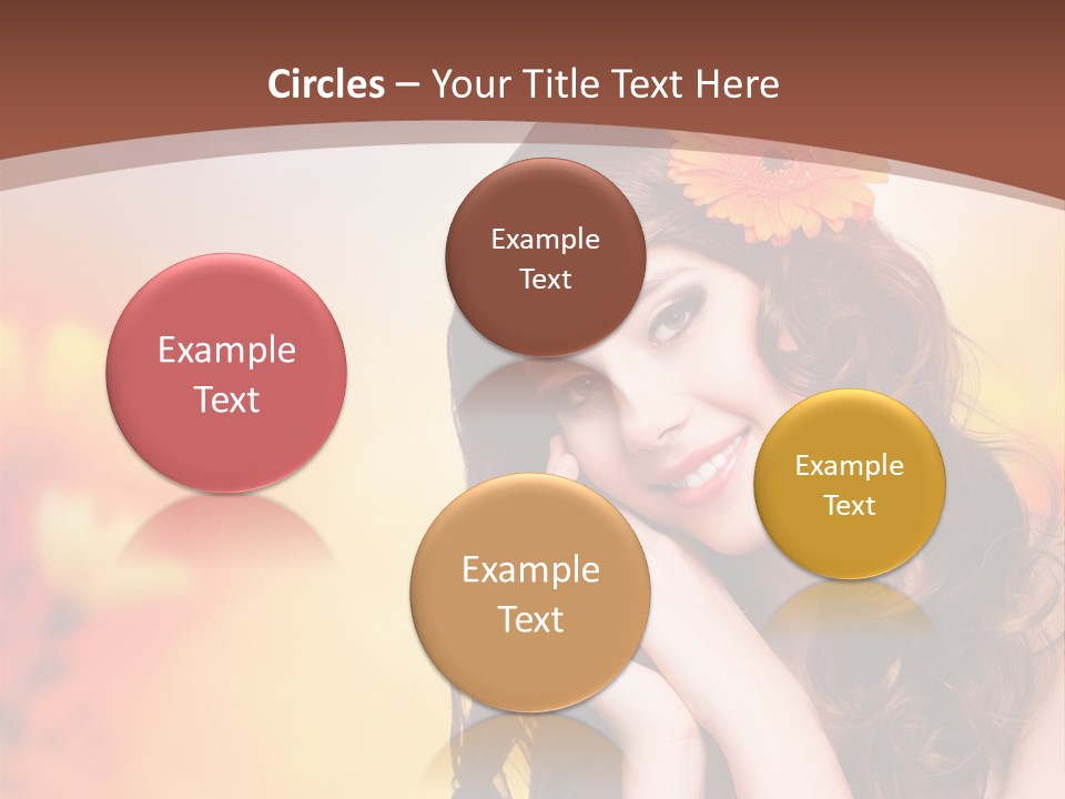 Hintergrund Ausstrahlung Frau PowerPoint Template