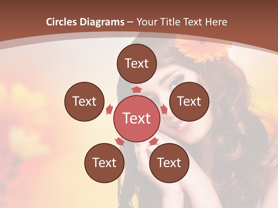 Hintergrund Ausstrahlung Frau PowerPoint Template