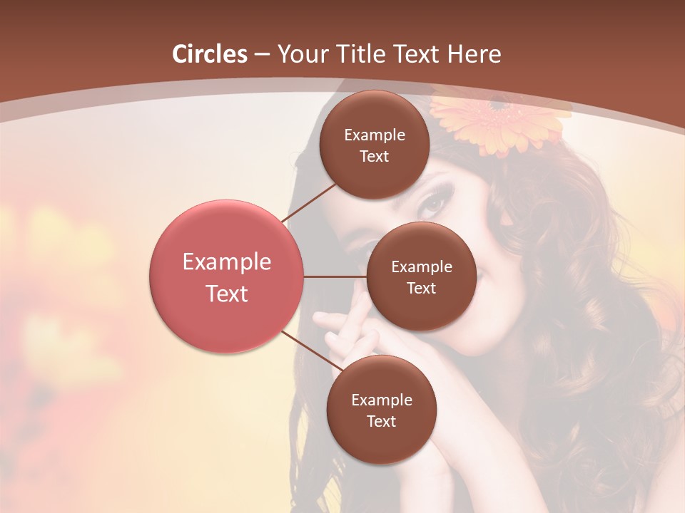 Hintergrund Ausstrahlung Frau PowerPoint Template