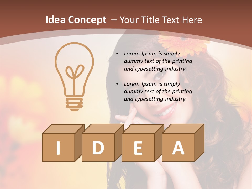 Hintergrund Ausstrahlung Frau PowerPoint Template