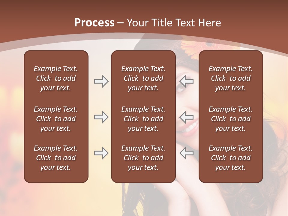 Hintergrund Ausstrahlung Frau PowerPoint Template