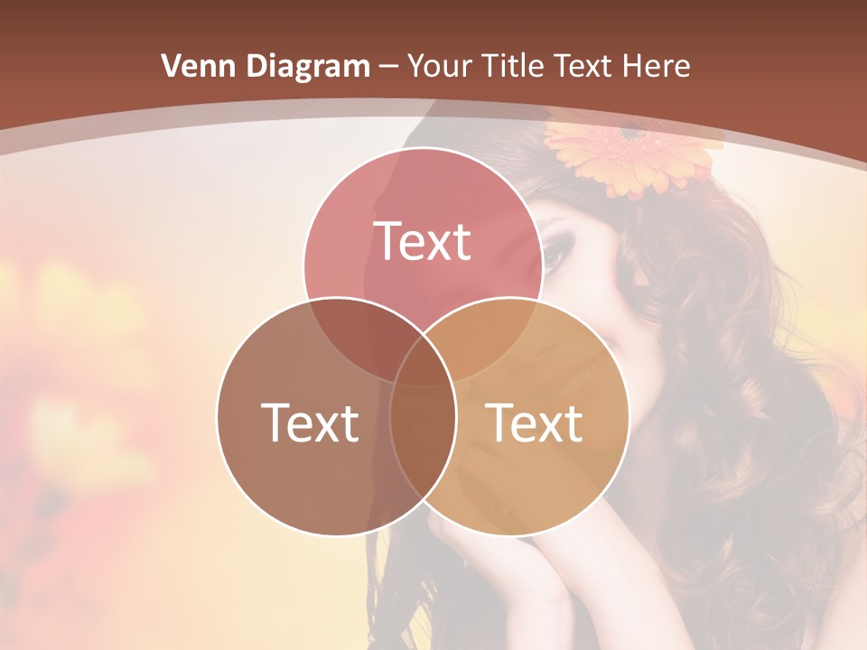 Hintergrund Ausstrahlung Frau PowerPoint Template