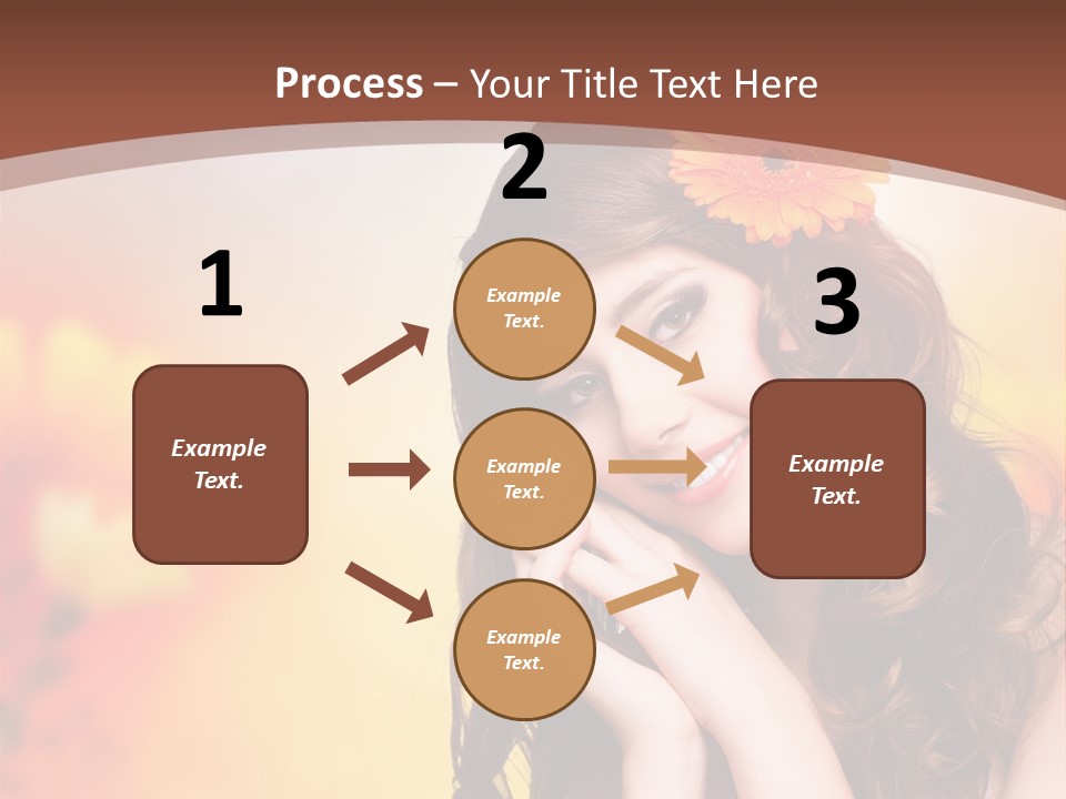 Hintergrund Ausstrahlung Frau PowerPoint Template