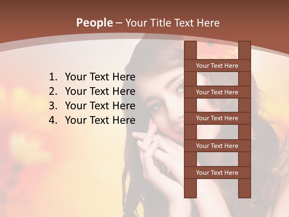 Hintergrund Ausstrahlung Frau PowerPoint Template