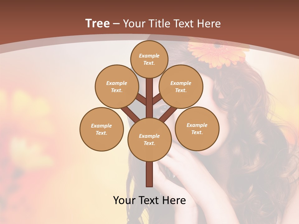 Hintergrund Ausstrahlung Frau PowerPoint Template