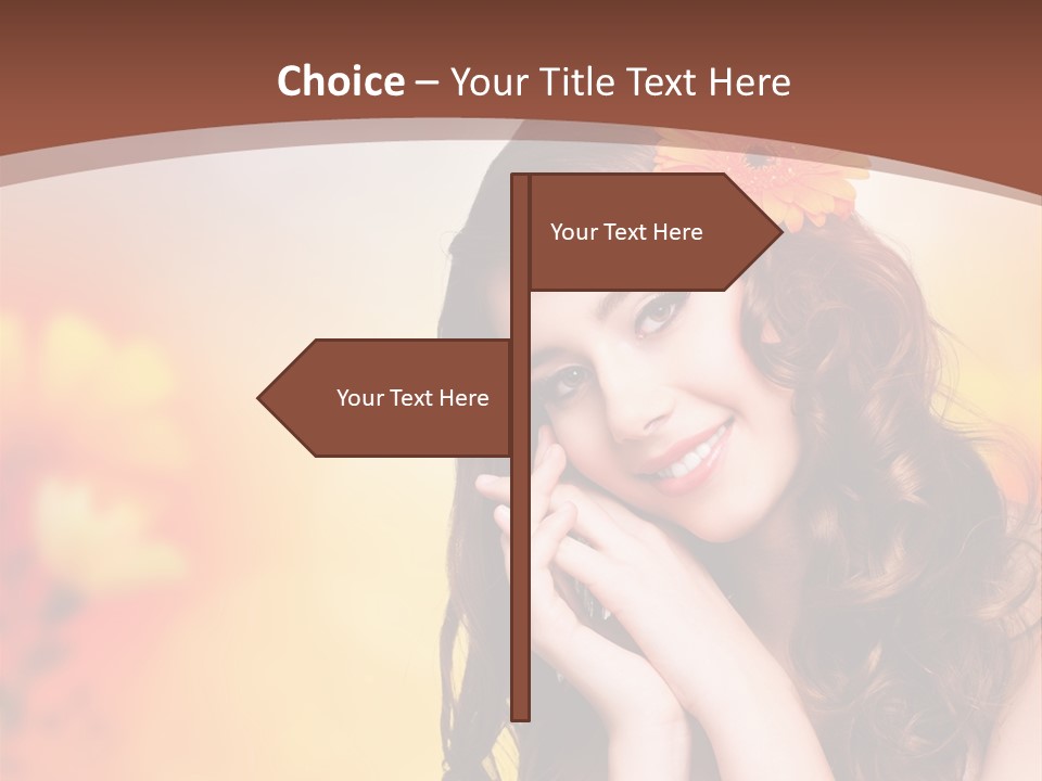 Hintergrund Ausstrahlung Frau PowerPoint Template