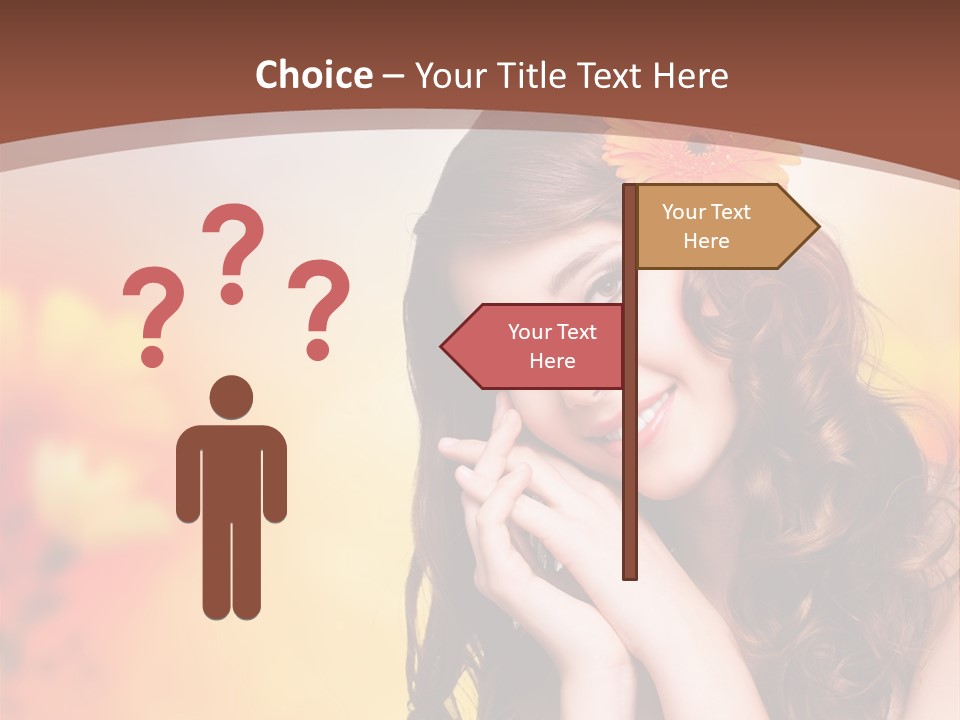 Hintergrund Ausstrahlung Frau PowerPoint Template